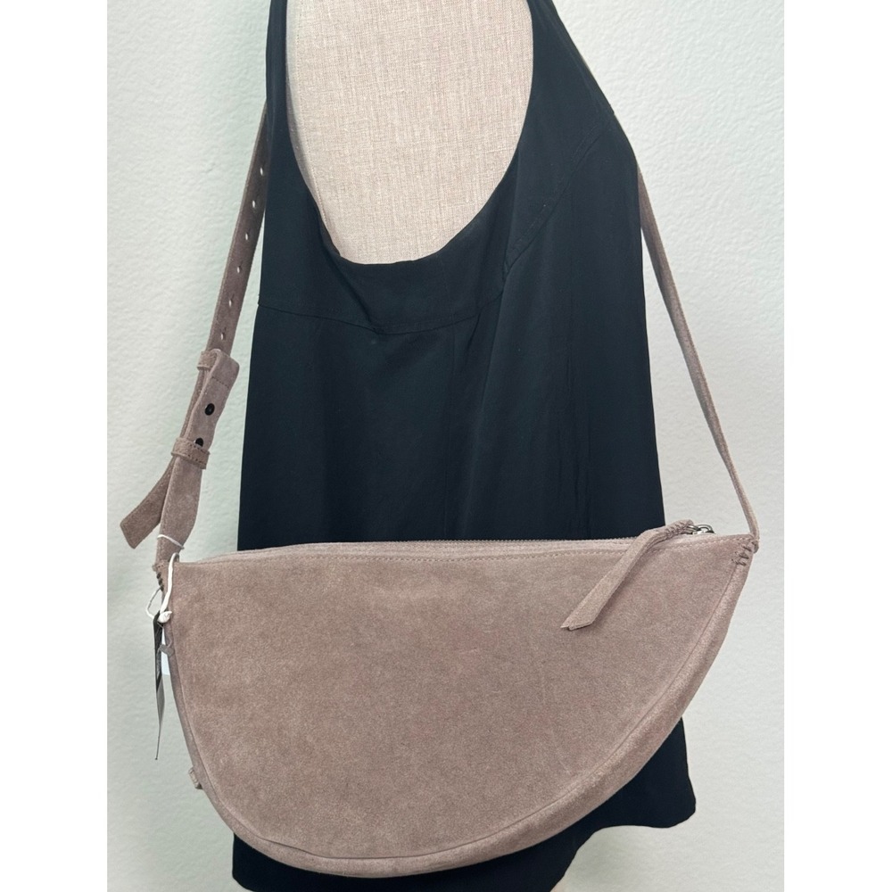 The Sak Suede Saddle Crossbody Bag in Taupe Brown - Picture 3 of 16
